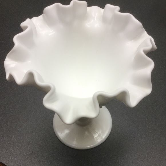 Fenton White Pedestal Bowl - Picture 1 of 3